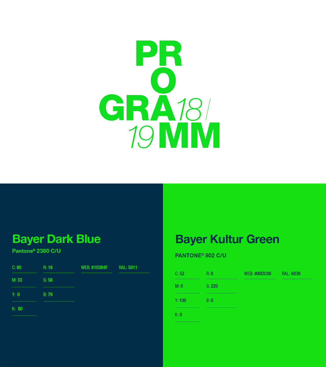 Aclewe Werbe&shy;agentur Projekt Bayer Kultur Corporate Design