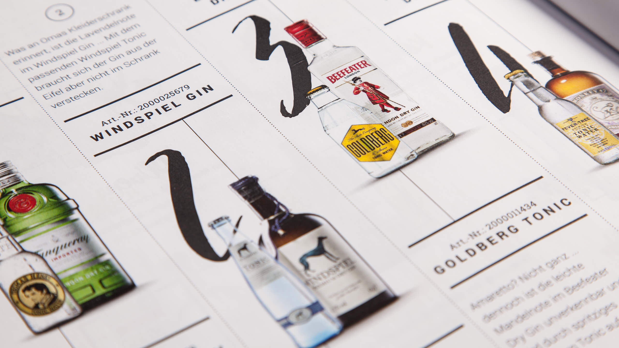 Gourmondo Magazin Innenseite Illustrationen Gin 