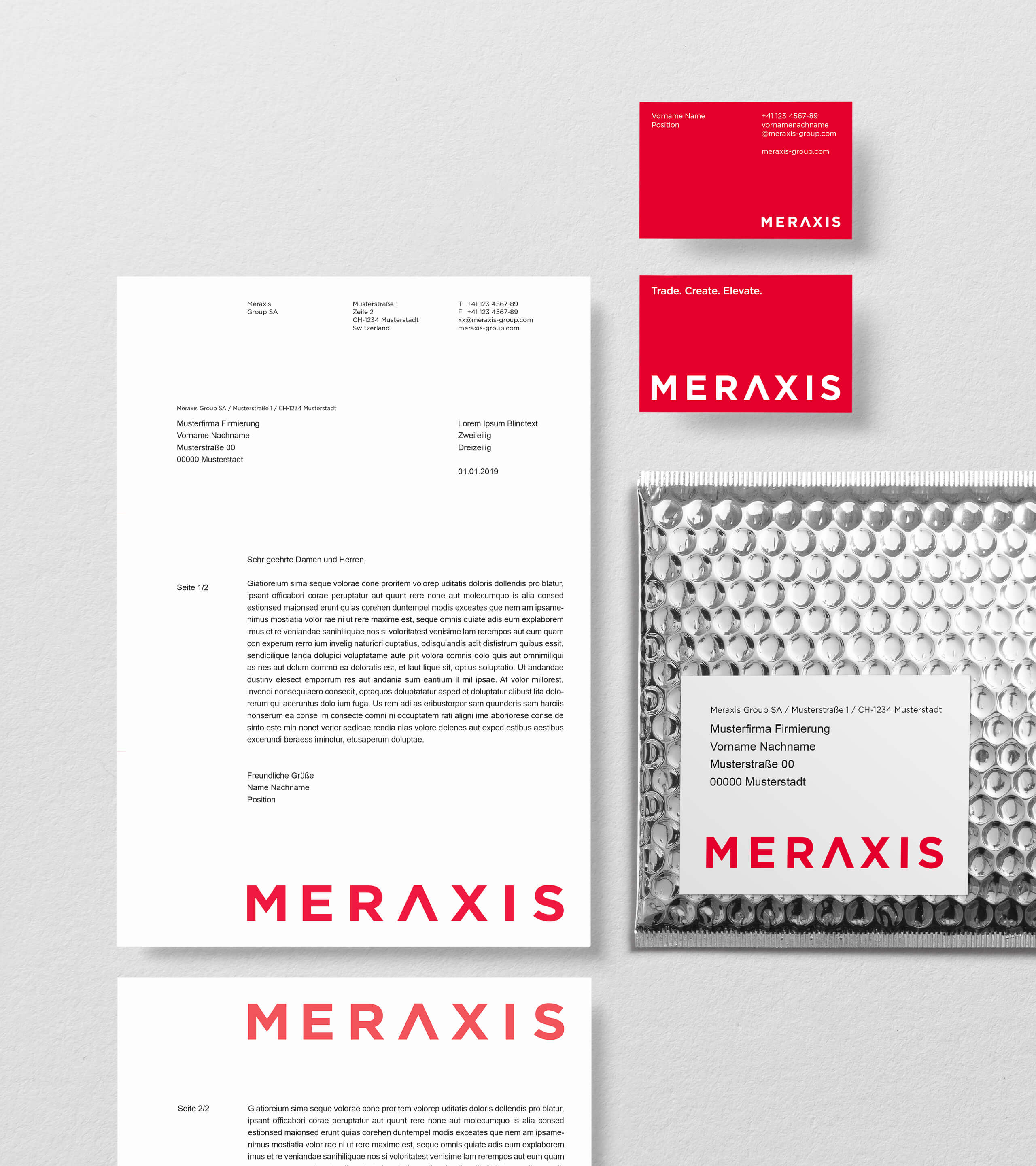 Aclewe Corporate Design Agentur Projekt Meraxis Geschäftsausstattung 