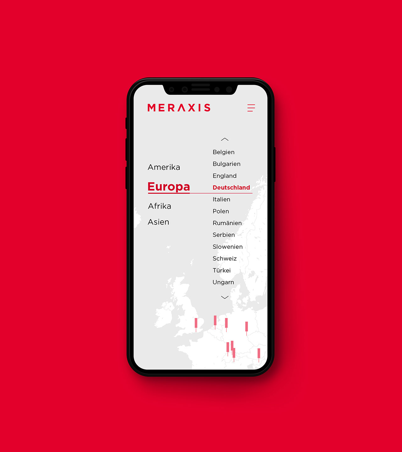 Meraxis Website Mobilansicht