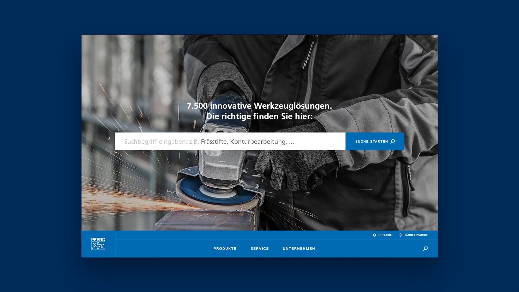 Pferd Webseite Desktopansicht Suchmaschine 