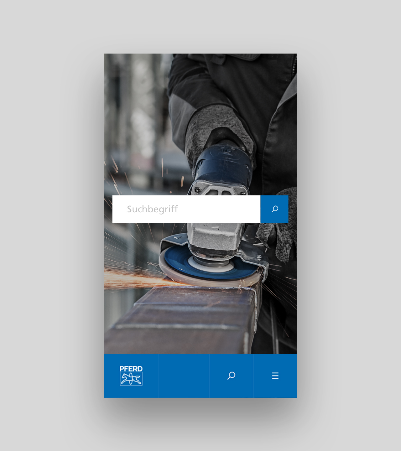 Pferd Website mobile Ansicht Suche