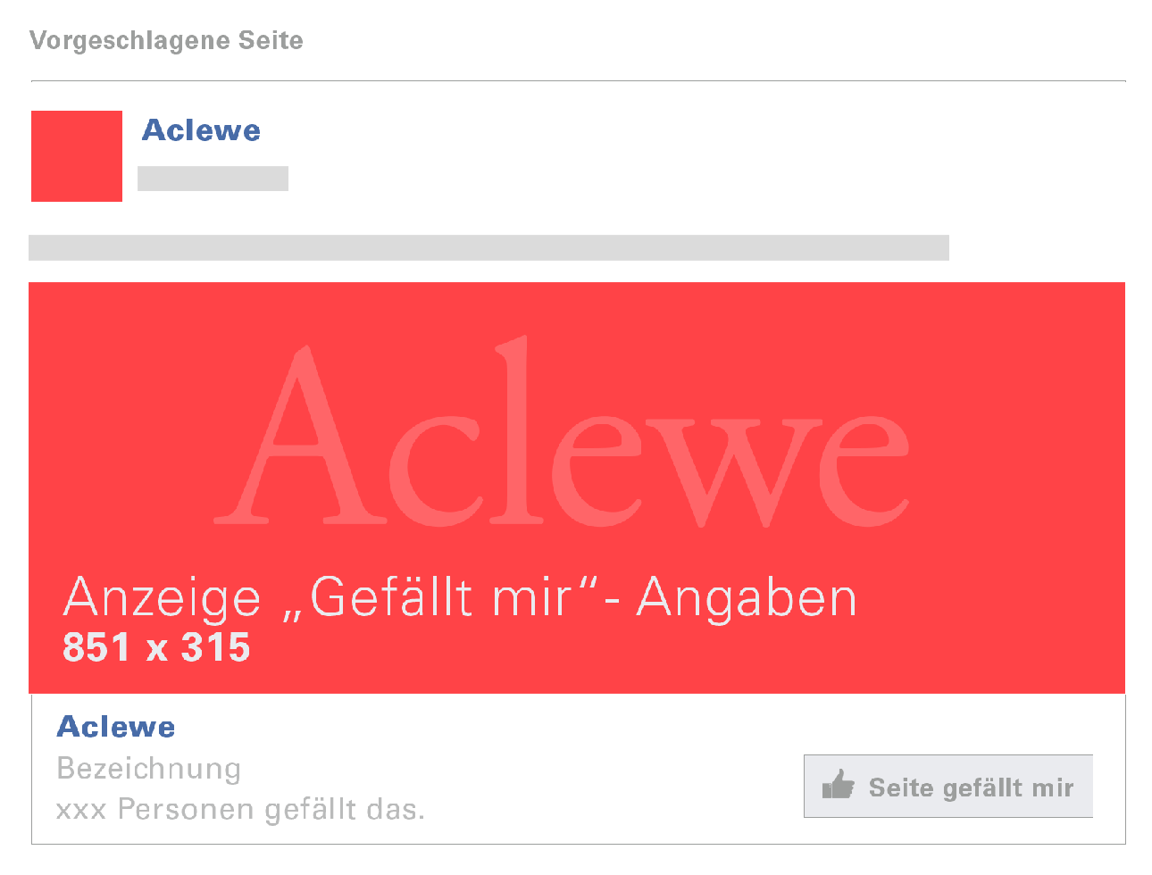Aclewe Bildmaße Anziege Facebook Gefällt mir