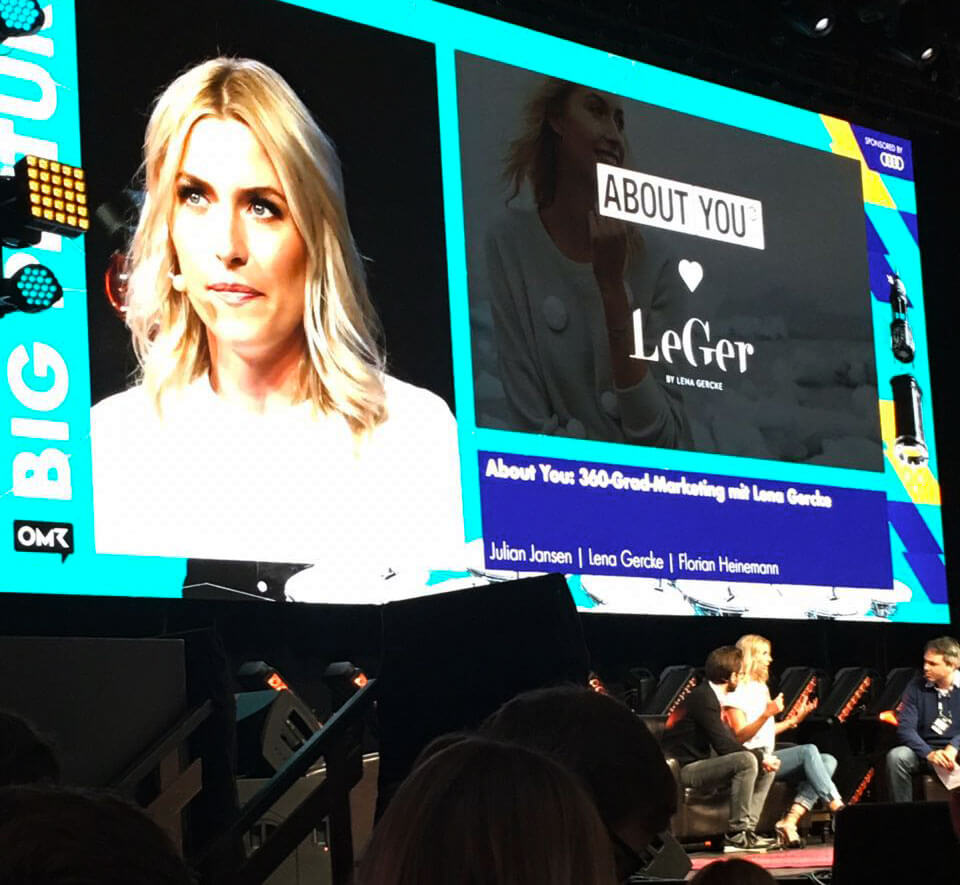 Aclewe dmexco Lena Gercke Lena Gercke bei dmexco auf Bühne