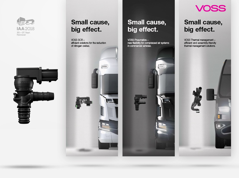 Aclewe VOSS IAA Plakate VOSS Plakate für IAA Messestand