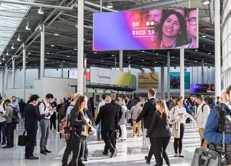 Aclewe DMEXCO Eingang Nord